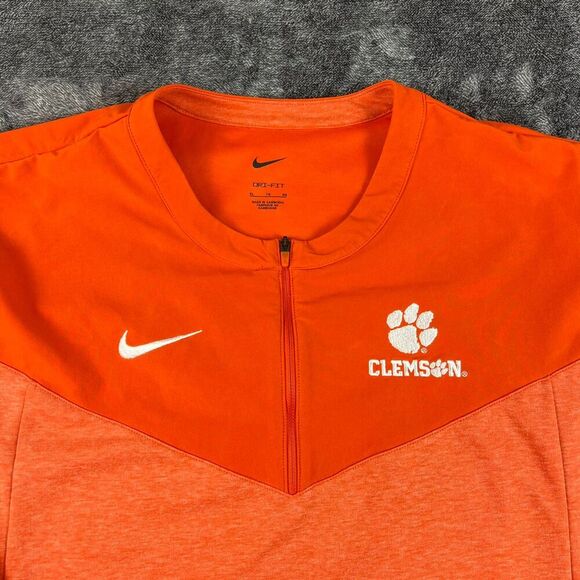 Nike Dri-Fit On Field 1/4 Zip Clemson Tigers Long Sleeve Pullover Men's XL - Picture 2 of 10